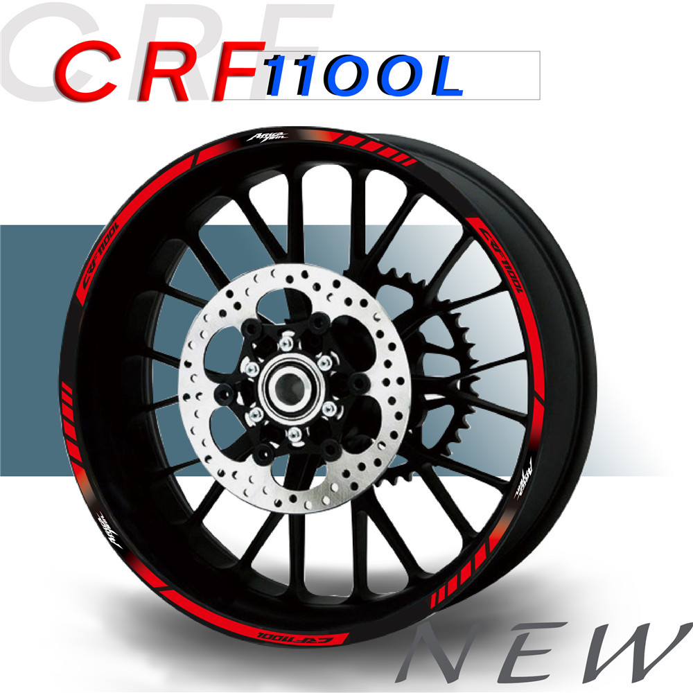 Novo 12 Pçs Rodas Da Motocicleta Adesivos Listra moto Proteção Reflexiva Aro Pneu Decalques Para HONDA CRF1100L África T