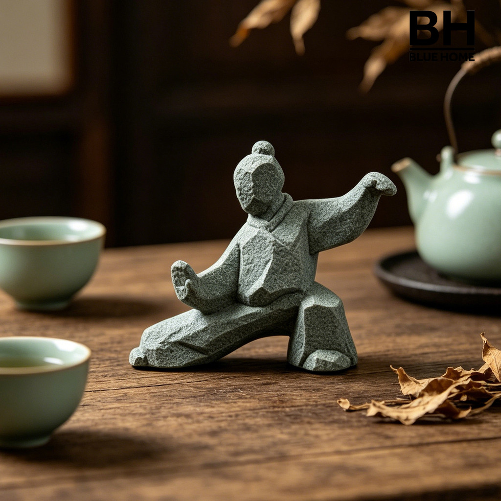 Escultura Bluehome Tai Chi , Decoração Compacta De Artes Marciais Kung Fu Para Mesa , De Chá E Prateleira Curio , Animal