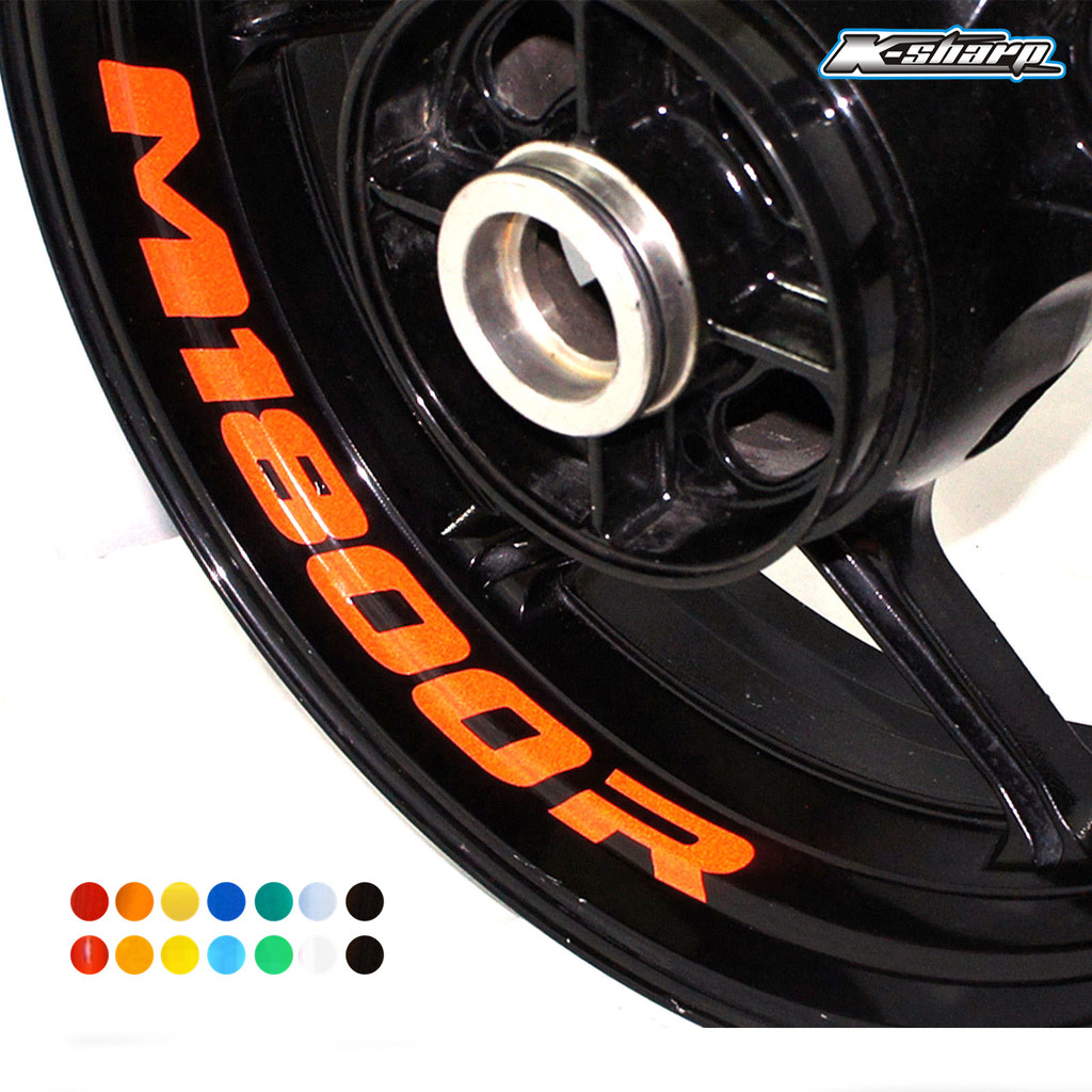 Logotipo Da Roda Motocicleta Adesivo Decalque Reflexivo moto Aro Acessórios Do Pneu Decorativo Para SUZUKI m1800r m 1800