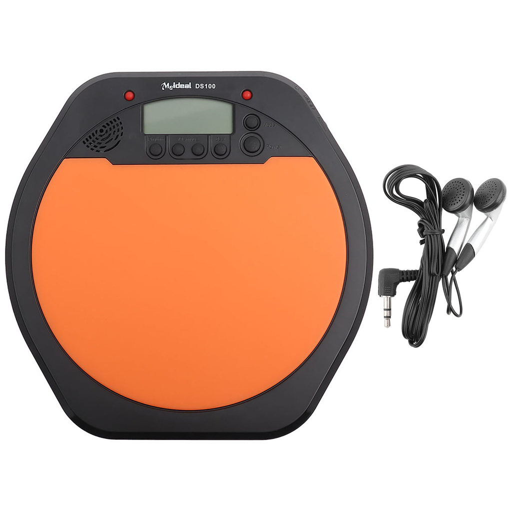 sicibr Digital Eletrônico Baterista Treinamento Prática Drum Pad Metrônomo Com Fone De Ouvido