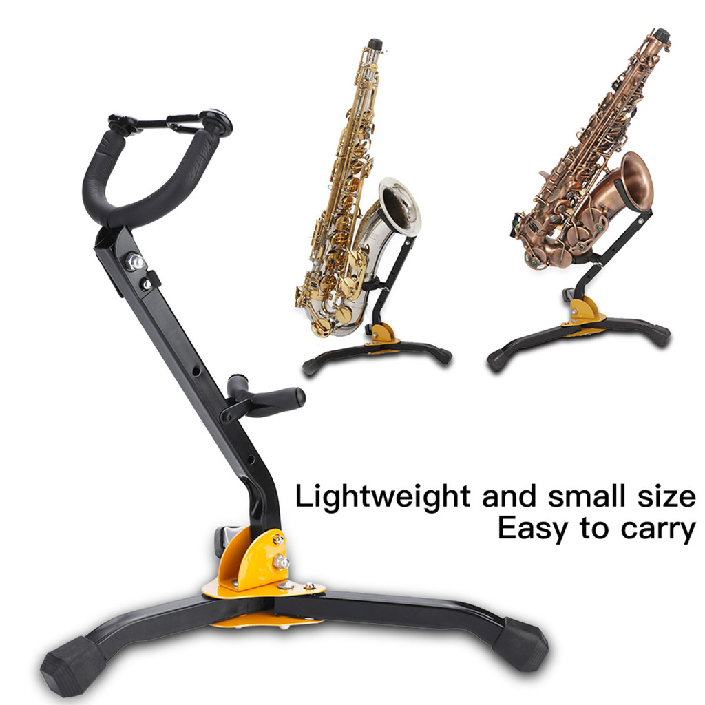 fgstbr Metal Dobrável Ajustável Alto Tenor Sax Saxofone Tripé Suporte