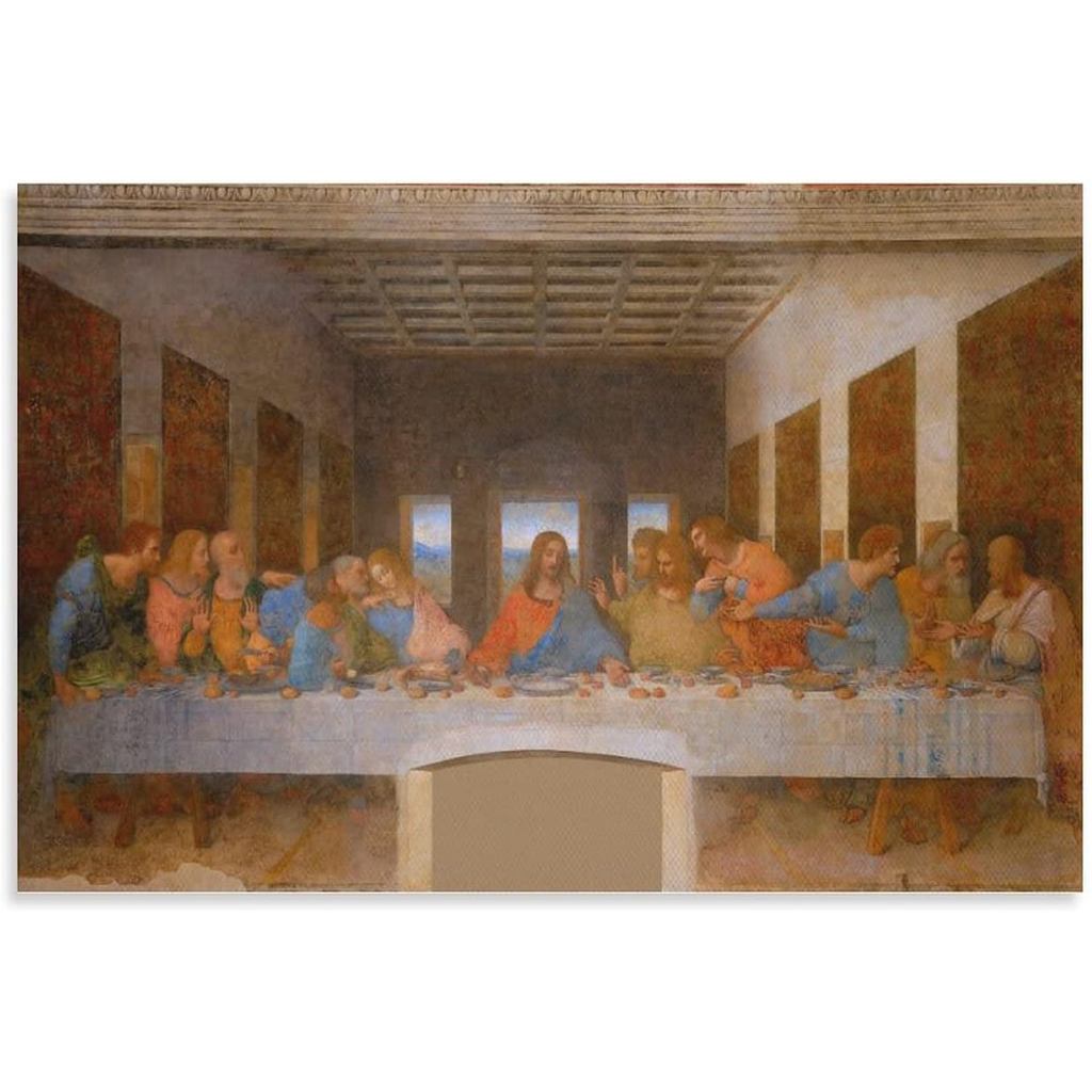A Última Ceia De Leonardo da Vinci Artistas High Renaissance Pinturas Óleo Famosas Giclée Impressão Em Tela Pôster De Ar