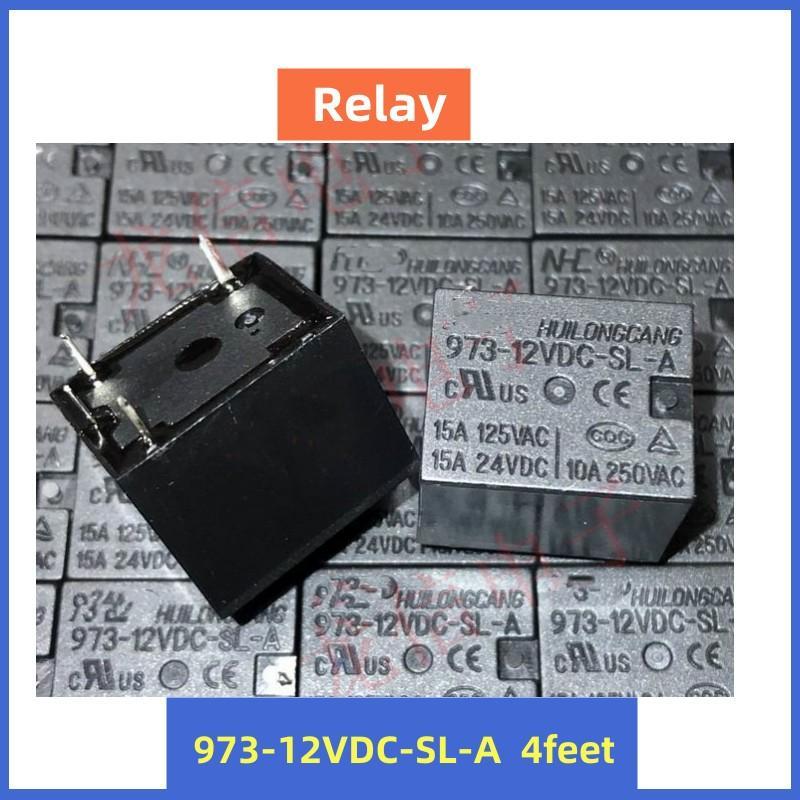 Novo Relé 973-5VDC 12VDC 24VDC-SL-A , 4 Pinos , Para Eletrodomésticos