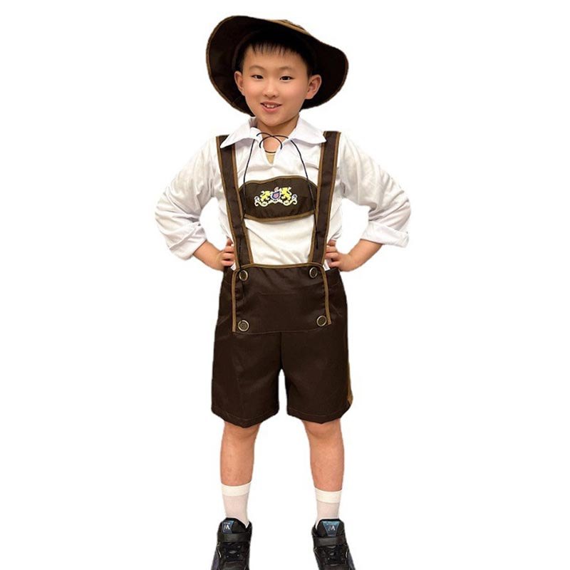 Tradicional Festival De Cerveja Alemão Traje Infantil Meninos Roupas De Palco Para O Dia Das Bruxas