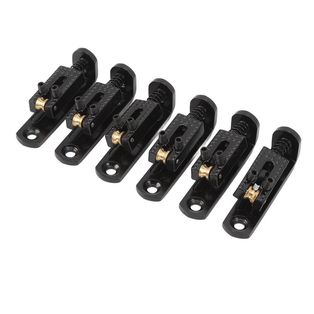 cpnobr 6 Peças Sela De Ponte De Guitarra Metal Altura Ajustável 3 4 5 6 7 Cordas Elétrica Para Caixa De Charuto Banjo Pr