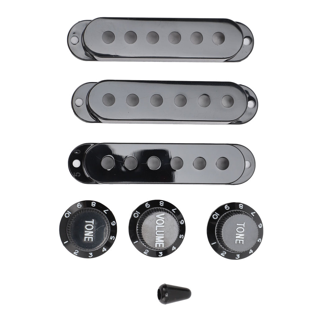 Conjunto De Botão De Tampa De Captador De Guitarra cpnobr , Bobina Única De 6 Furos , 2 Tons , 1 Ponta De Interruptor De