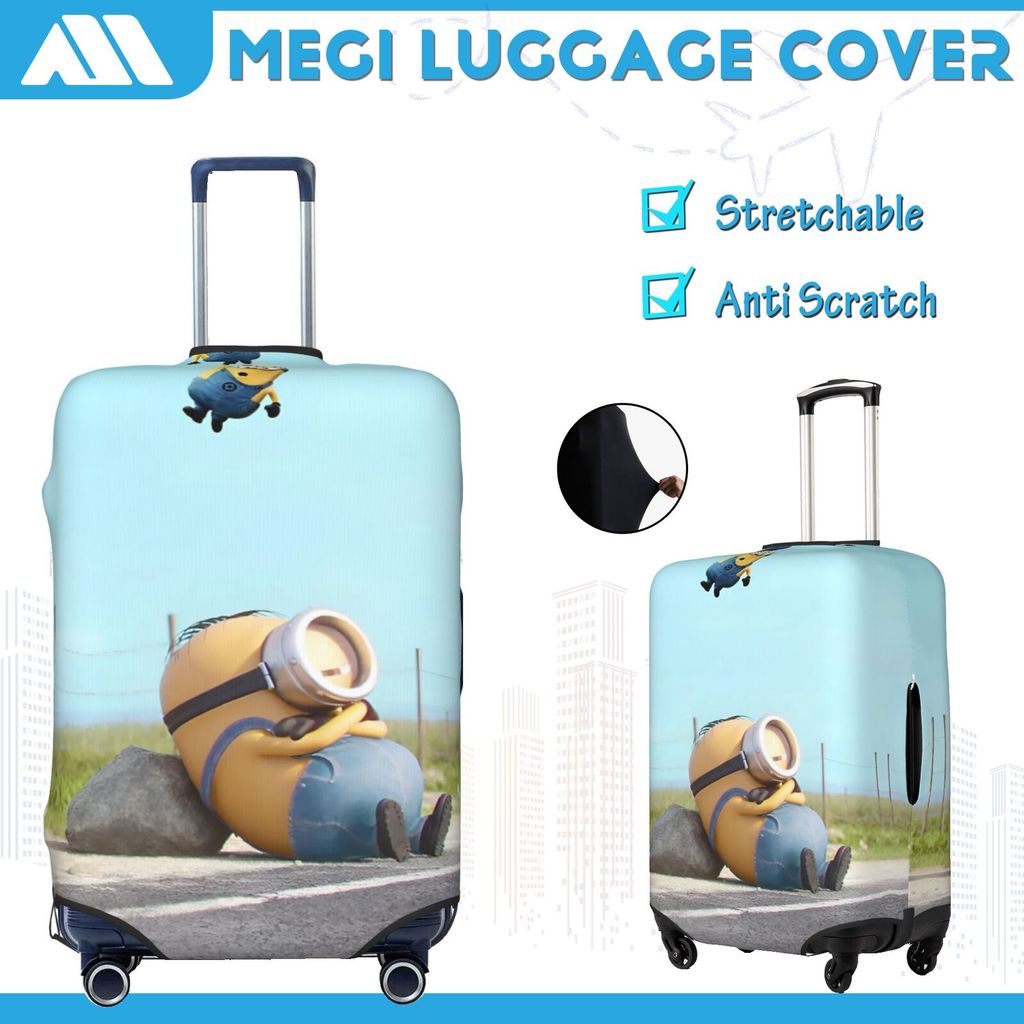 Capa para Mala de Viagem Minions‌ Personalizada De Elasticidade Protetor de Mala de Viagem 10kg 23kg RD061