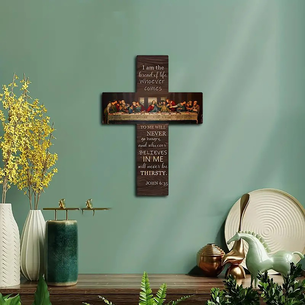 [SKI] Decoração De Parede Da Última Ceia De Páscoa Retro Jesus Pintura A Óleo Placa Home Office Igreja Sala De Estar Art