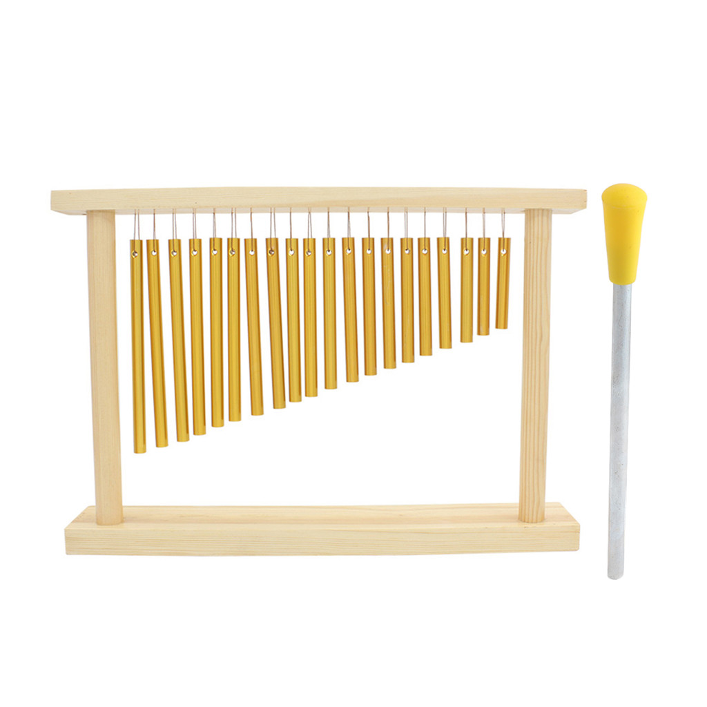 Instrumento Musical De Percussão , Carrilhão De Meditação Prático Profissional Com Bastão De Suporte De Madeira Para Apr