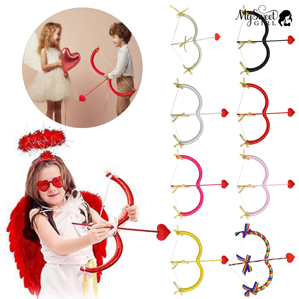 Mysweetgirl Cupido Arco E Flecha Prop Forma De Coração Decoração Dia Dos Namorados Fotografia Filmagem Palco Traje Desem