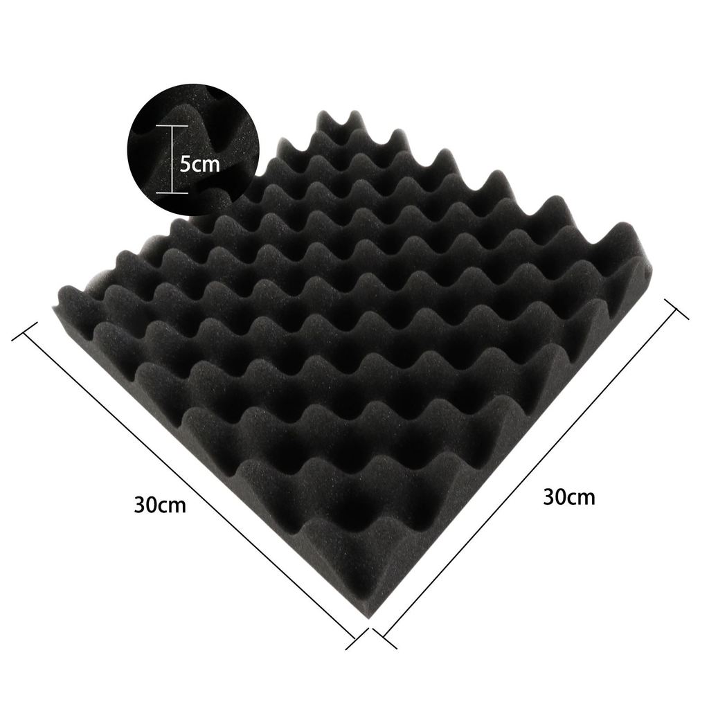 fgstbr 12 Pcs 30 * 5 Cm Painéis De Espuma Almofada De Ovo Isolamento Acústico Para Home Studio Theater KTV
