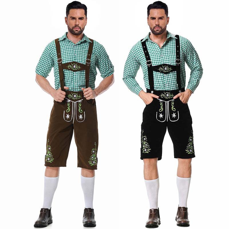 Bávaro Lederhosen Oktoberfest Traje Para Homens Alemão Cerveja Festival Outfit Roupas Cosplay