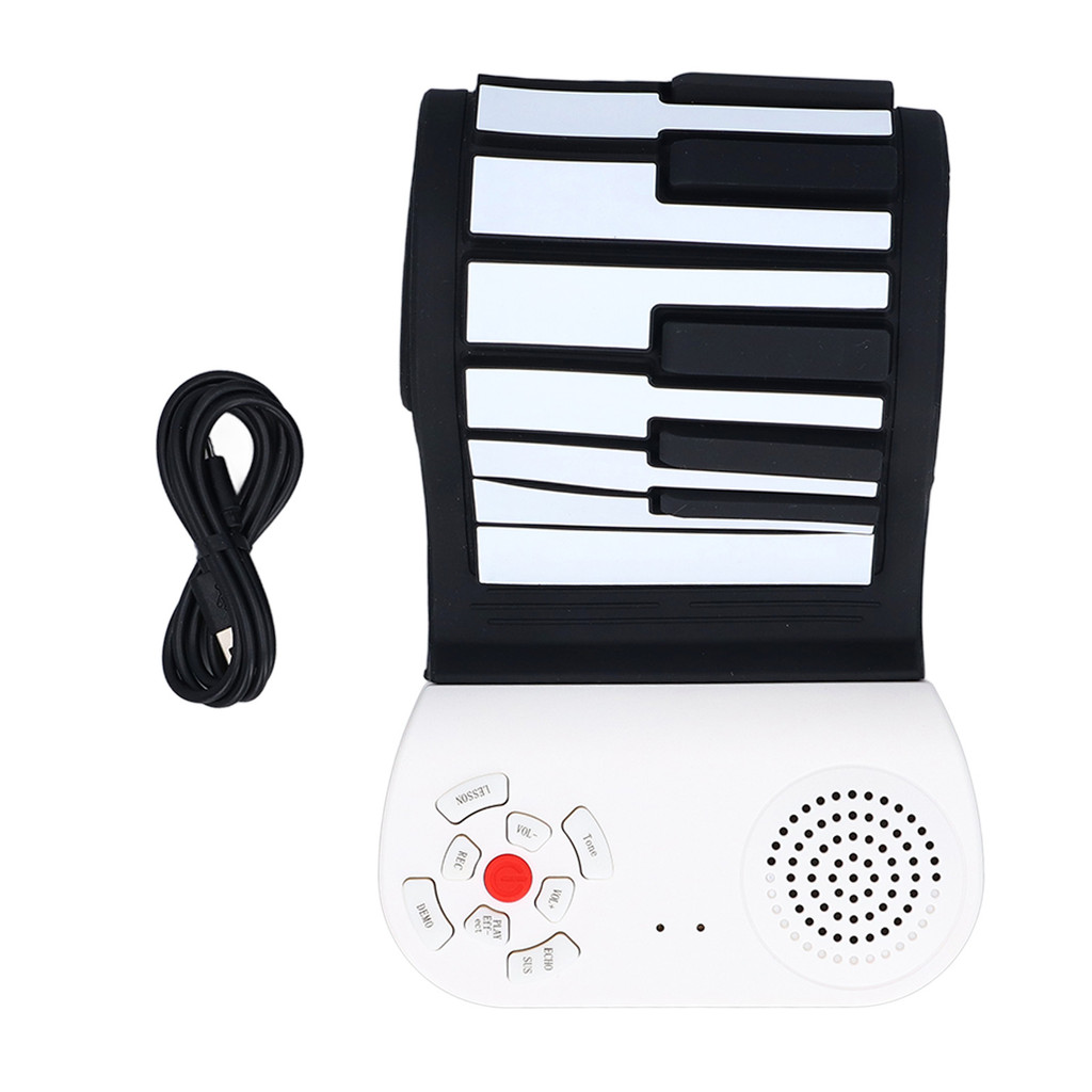 wohobr 49 Teclas Mão Roll Up Piano Carregamento USB Teclado Elétrico Dobrável Para Crianças Iniciantes Aprendendo