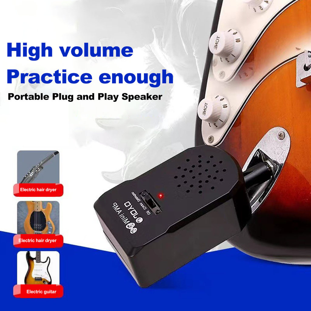Gb _ 1 Conjunto De Amplificador De Fone De Ouvido De Guitarra Portátil Plug And Play Mini Elétrica Com Efeito De Distorç
