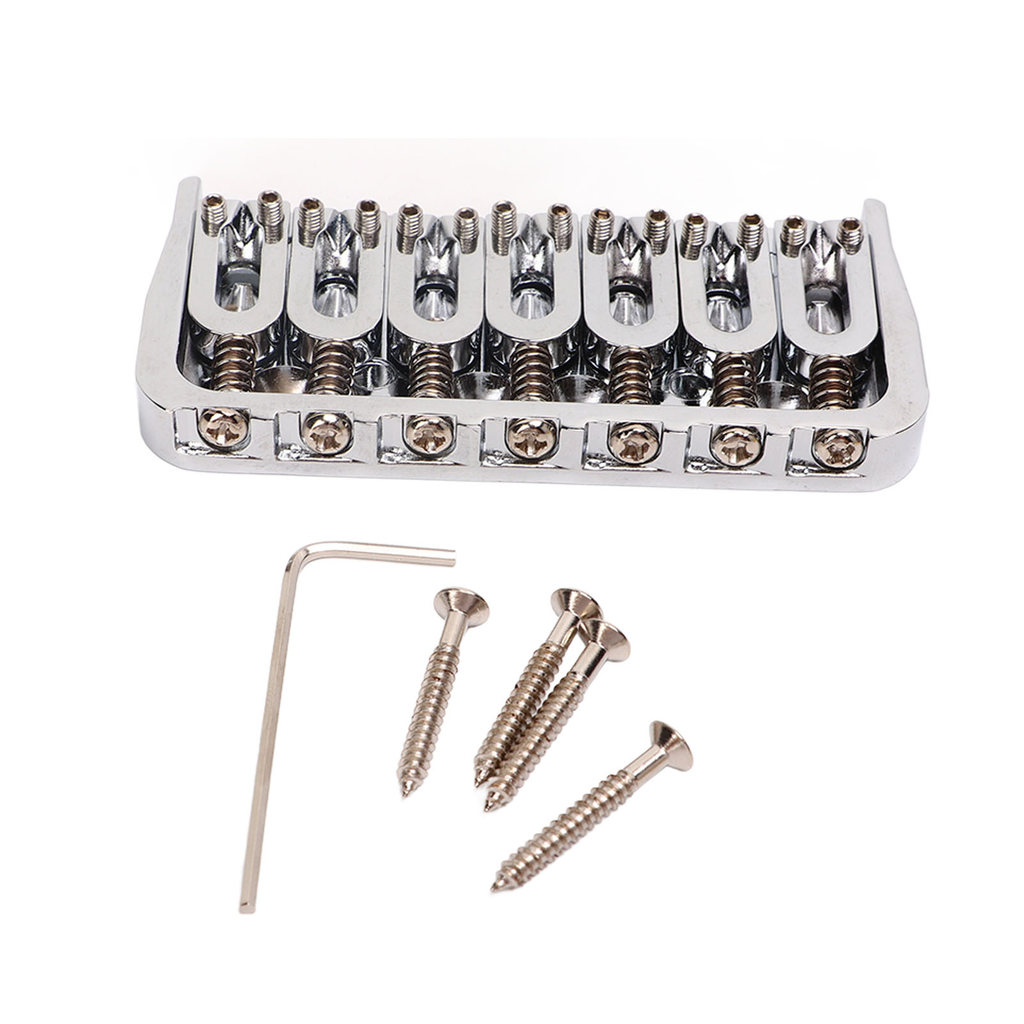 Tgbr Guitarra Ponte 7 Cordas Metal Arremate Instrumento Acessório Para Baixo Ukulele Guitarras Elétricas