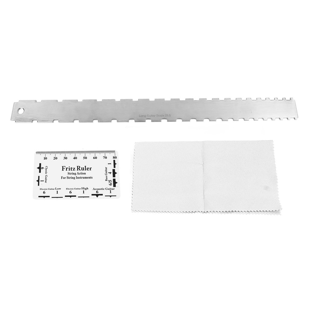 Conjunto De Régua De Guitarra Togbr , Aço Inoxidável , Alta Precisão , Pescoço Entalhado , Borda Reta , Medidor De Ação