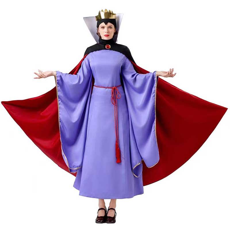Halloween Rainha Má Cosplay Trajes Contos De Fadas Neve Branca Madrasta Manto E Vestido Headwear Roupas De Festa Da