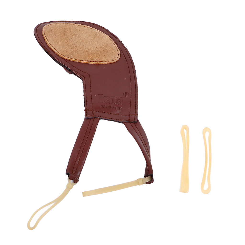 Togbr Almofada De Descanso De Ombro Para Violino Artesanal Macia Capa De Queixo De Pele De Carneiro Prática Marrom 1/2 1