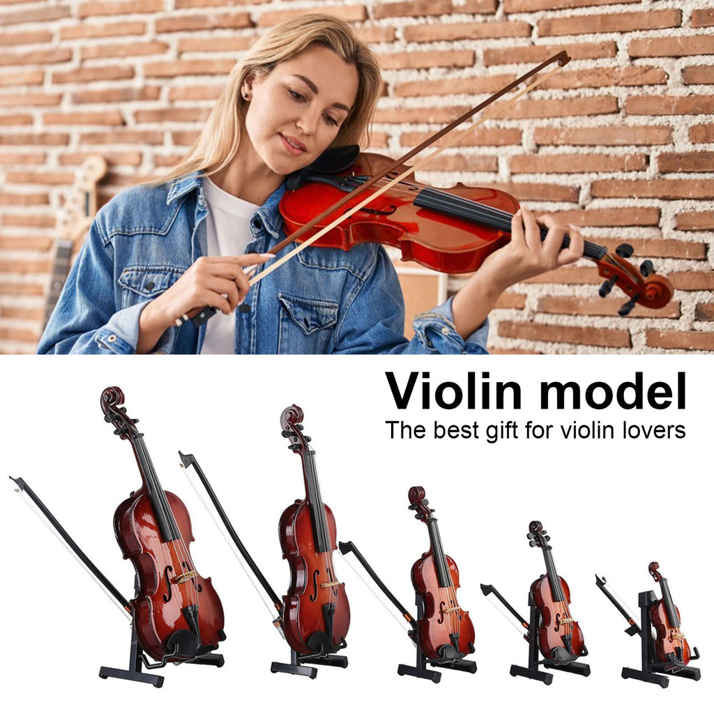Gb _ Chaveiro De Violino Minúsculo Com Som Conjunto De Brinquedos De Mini Toca Música Triste Menor Modelo Contador De Hi
