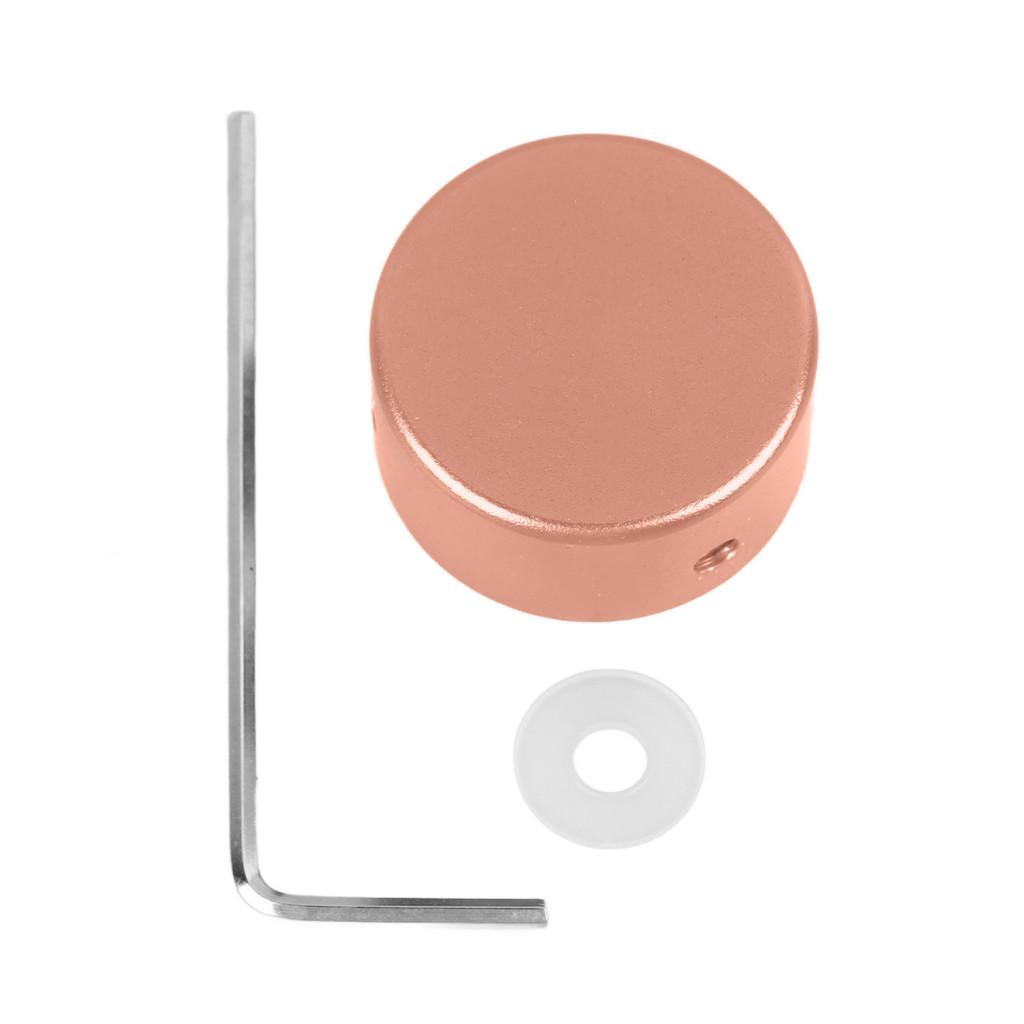 Tgbr Pedal Footswitch Topper Alumínio Guitarra Elétrica Pico Efeito De Proteção Pé Prego Boné Ouro Rosa