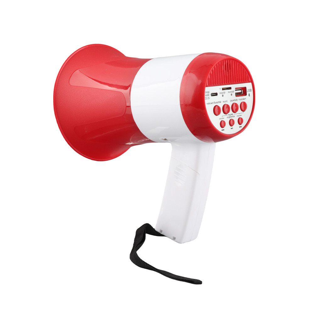 wohobr Amplificador Portátil Múltiplos Modos De Alarme 100W Bluetooth De Alta Potência