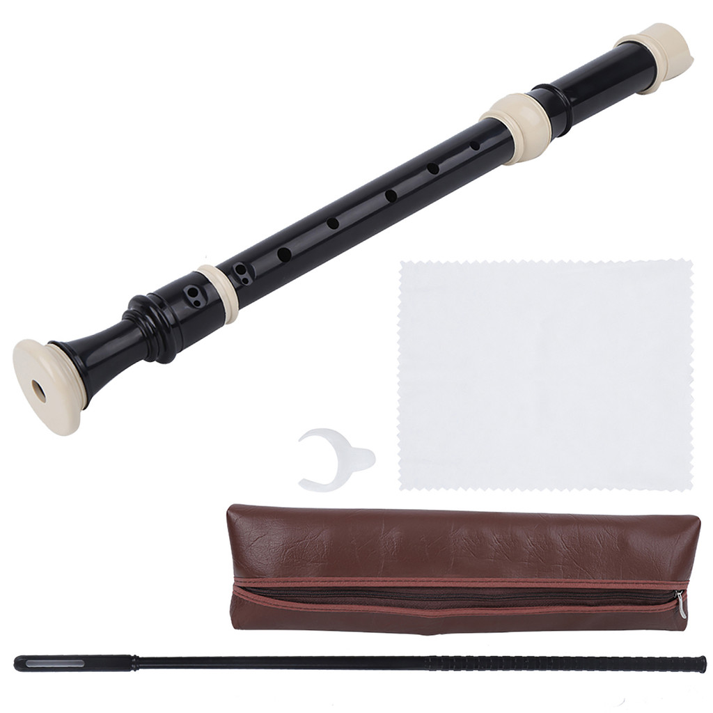 Gravador 8 Furos Clarinete ABS Resina F Chave Para Estudantes Iniciantes Música Com Kit De Limpeza Grátis