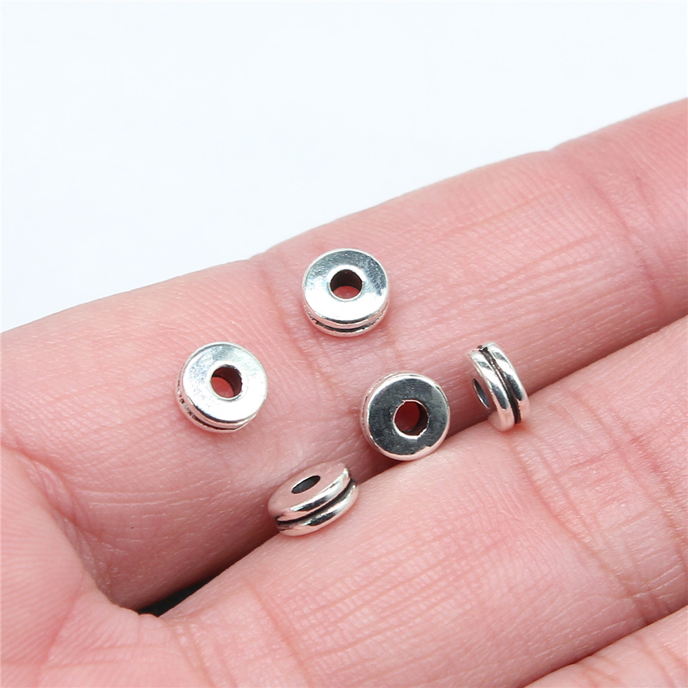 WYSIWYG 40 Peças 6x3mm Contas Espaçadoras Antigas De Cor Dourada Para Fazer Joias Descobertas De Faça Você Mesmo