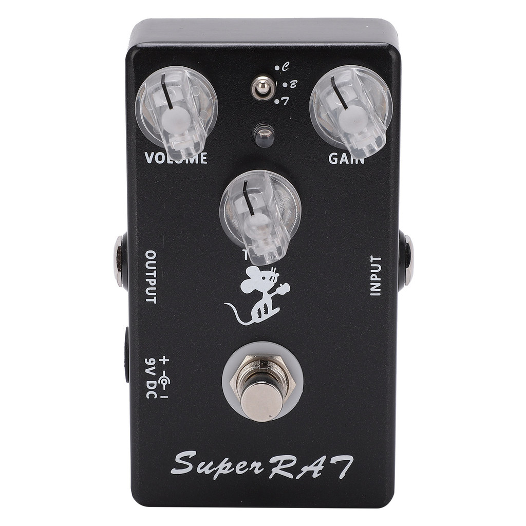 Pedal De Efeito De Guitarra Toggbr Super Rat True Bypass Distortion Portátil Acessório De Instrumento Ajustável
