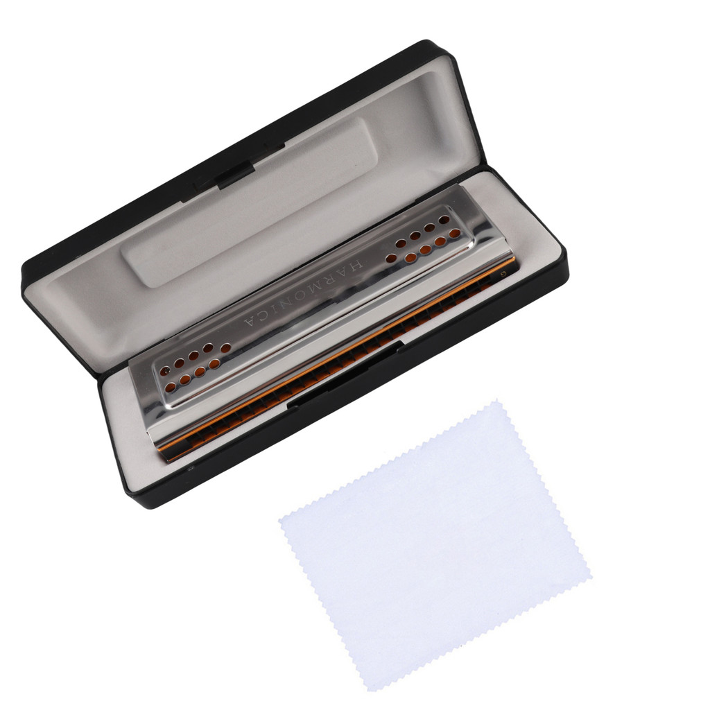 2-Em-1 Tremolo Gaita Boca Órgão Dural Chave De C & G 24 Furos Duplos Com 48 Palhetas Livre Reed Instrumento Vento Caixa
