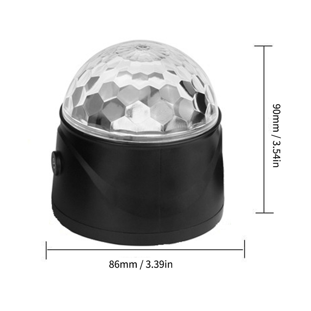 fgstbr 5V Luz De Palco Giratória Colorida USB 3 Modos Ativados Por Música 7 Cores Lâmpada De Controle De Voz Para KTV