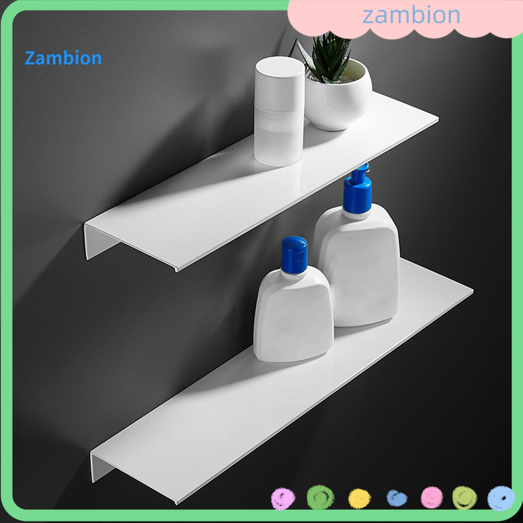 Suporte De Armazenamento Simples Sem Perfurações Espaço Alumínio Display De Parede Prateleira De Metal P