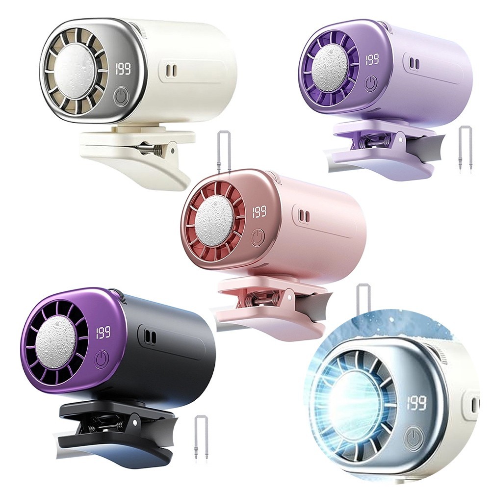 Clipe De Carro No Ventilador De Ar Condicionado Com Display LED 360 ° Rotação Portátil Para Mini