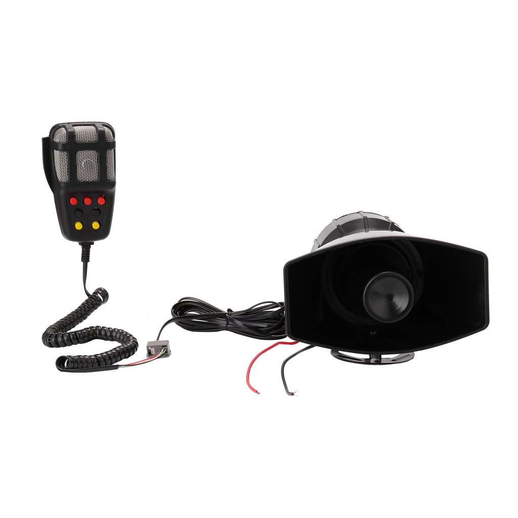 [Em Estoque] Alto-Falante Com Buzina De Alarme 7 Sons De Sirene 12V 100W Sistema De Microfone PA Para Carro 200dB