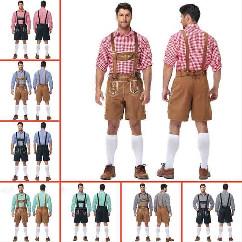 Traje De Cerveja Alemã Da Baviera Outubrofest Homem Oktoberfest Lederhosen