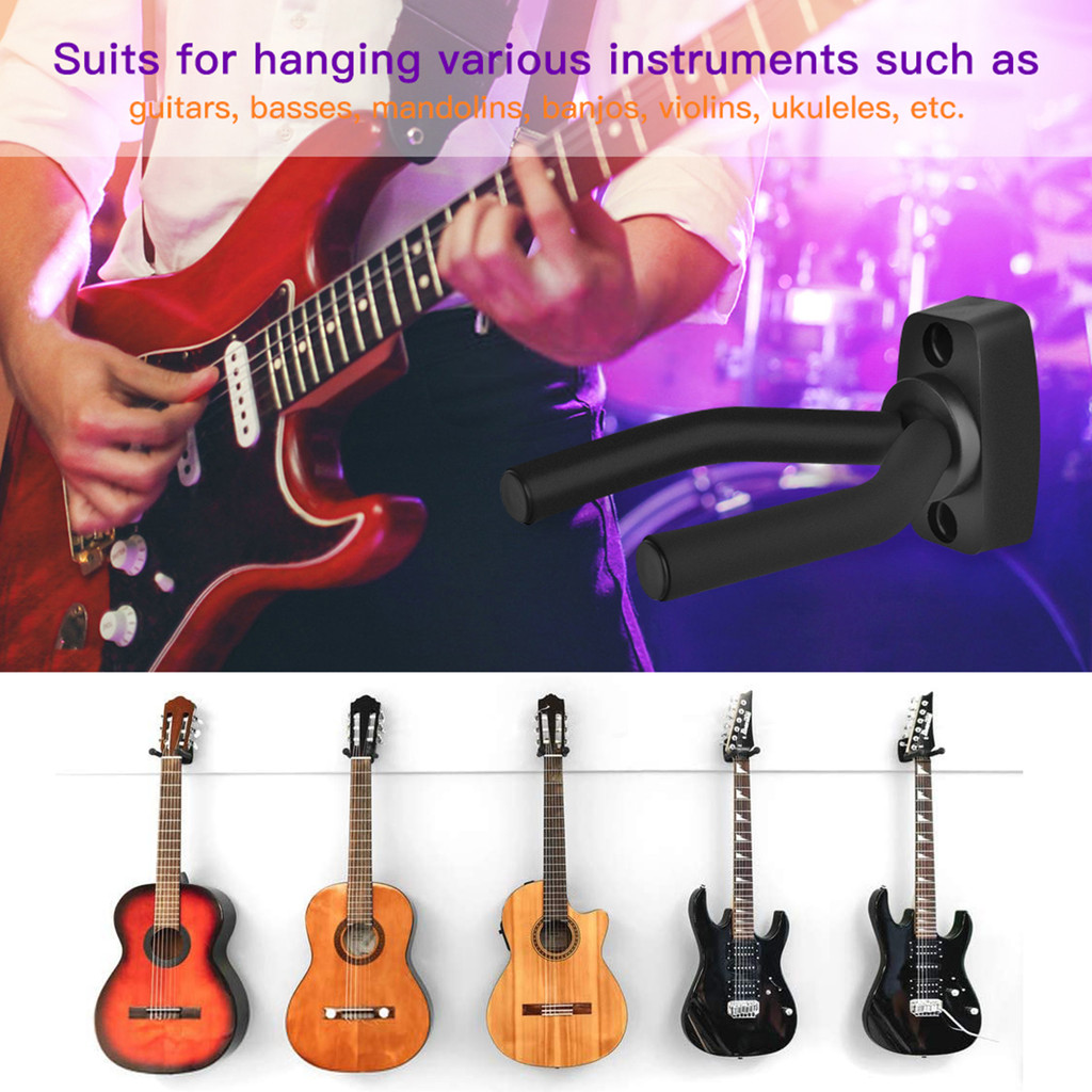 Toelbr 4 Unidades De Cabides Para Guitarra , Suporte Montagem Em Parede , Display De Baixo E Ukulele