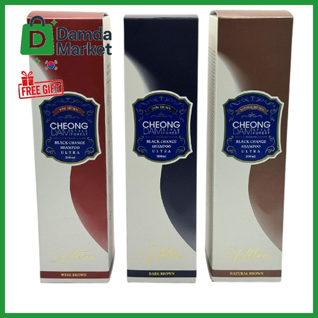 Cheongdam Style Forest Black Change Shampoo Ultra 200ml Marrom Escuro/Natural Vinho Com Brindes