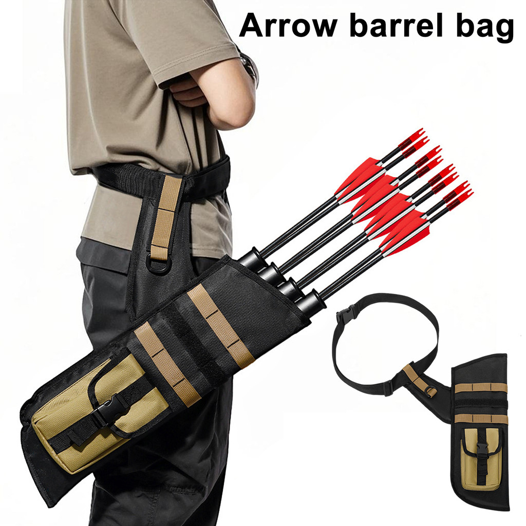 Upsee-Archery Hip Quiver Para Flechas 4 Tubos Cintura Pendurada Arco Aljava Com Cinto Ajustável Composto Recurvo Tiro Al
