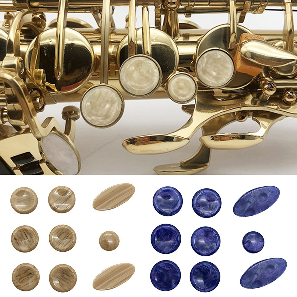 [NEO] 9 Peças Chave De Saxofone Botões Incrustações Para De Reposição De Sax Alto Tenor Soprano