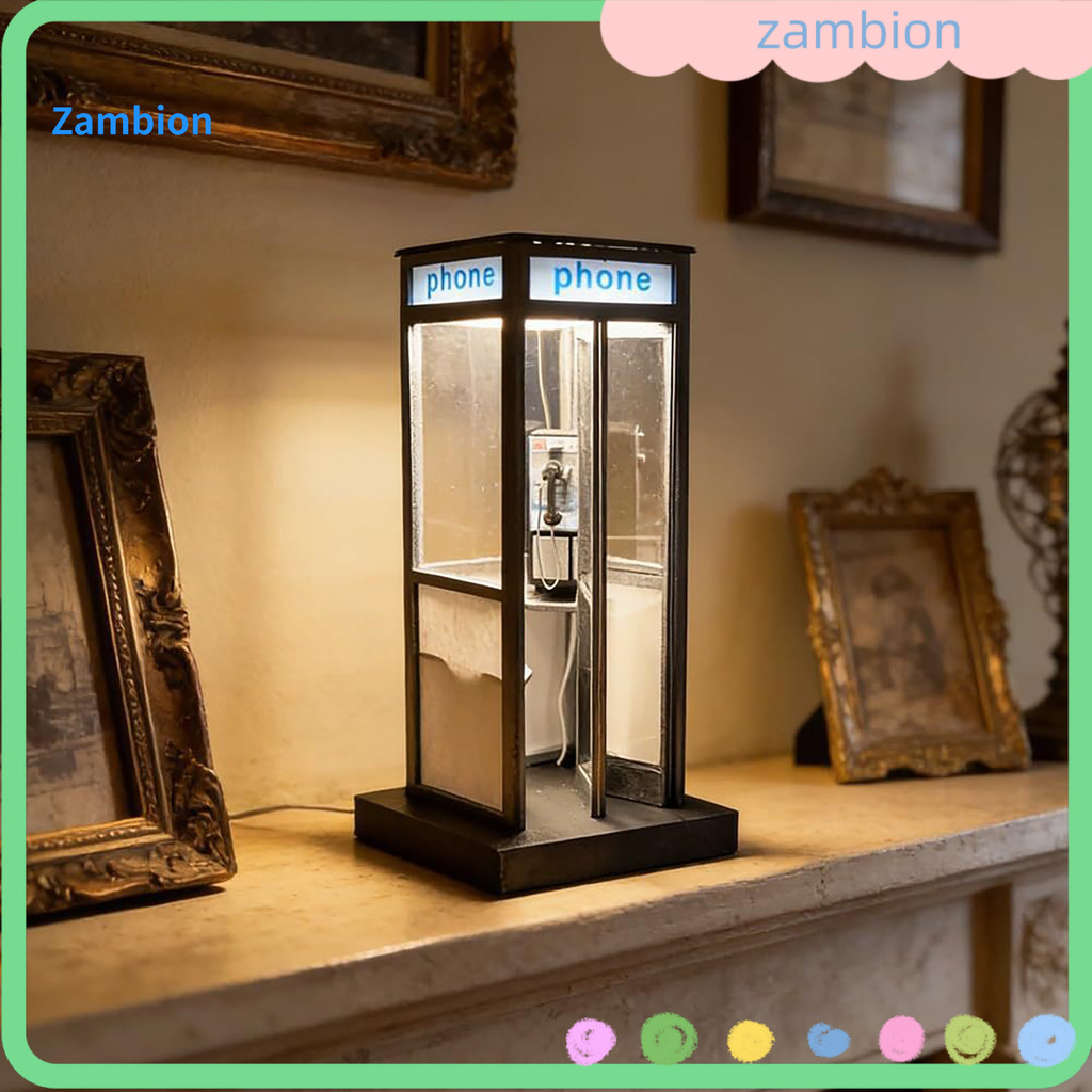 Cabine Telefônica Vintage Lâmpada Noturna USB Retro Alta Caixa De Telefone LED Decorativa Quarto Mesa De