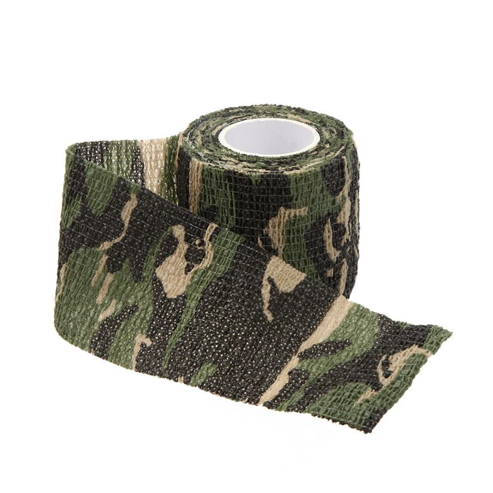 [Em Estoque] 1 Rolo Reutilizável Ao Ar Livre Militar Camuflagem Caça Acampamento Ciclo Envoltório Fita Elástica Furtiva