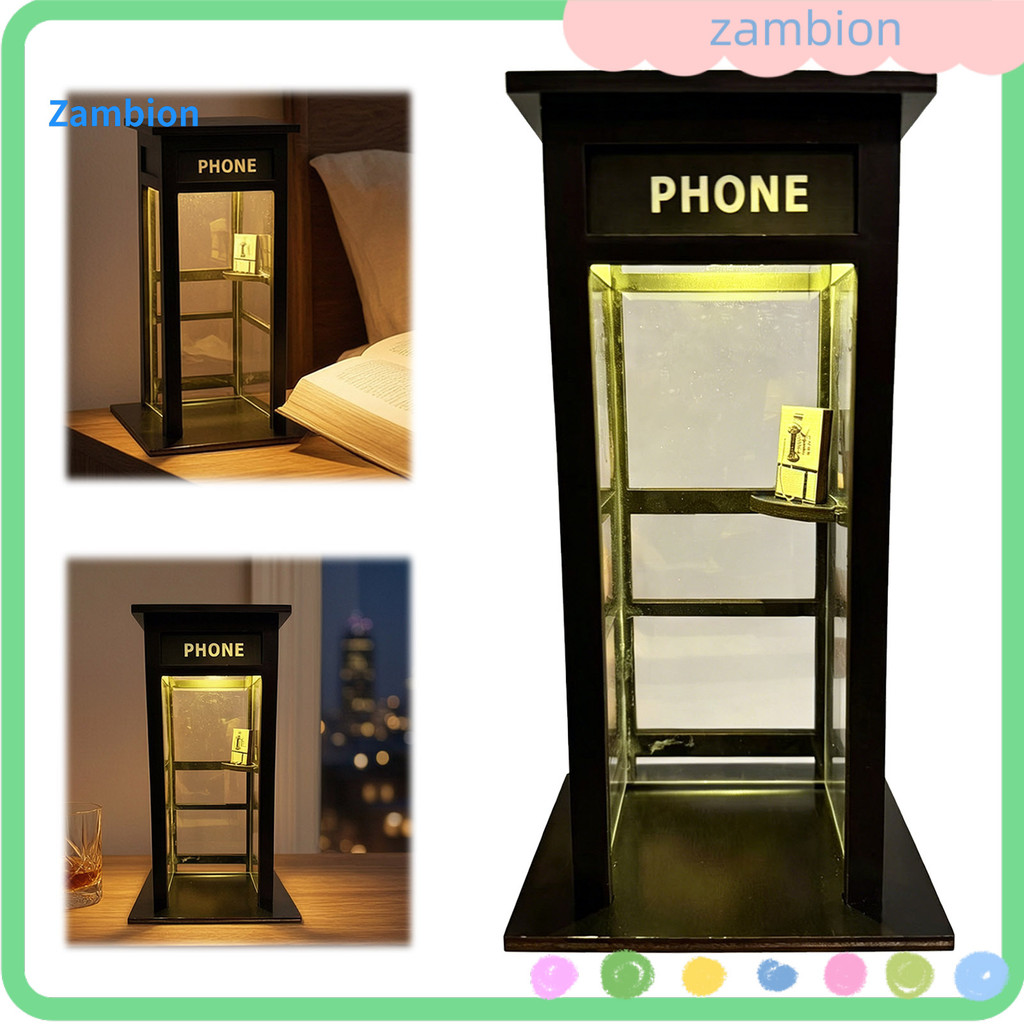 Lâmpada Ambiente De Cabine Telefônica Vintage , Luz Noturna Retrô Alta Para De Mesa LED Quente Quarto , E