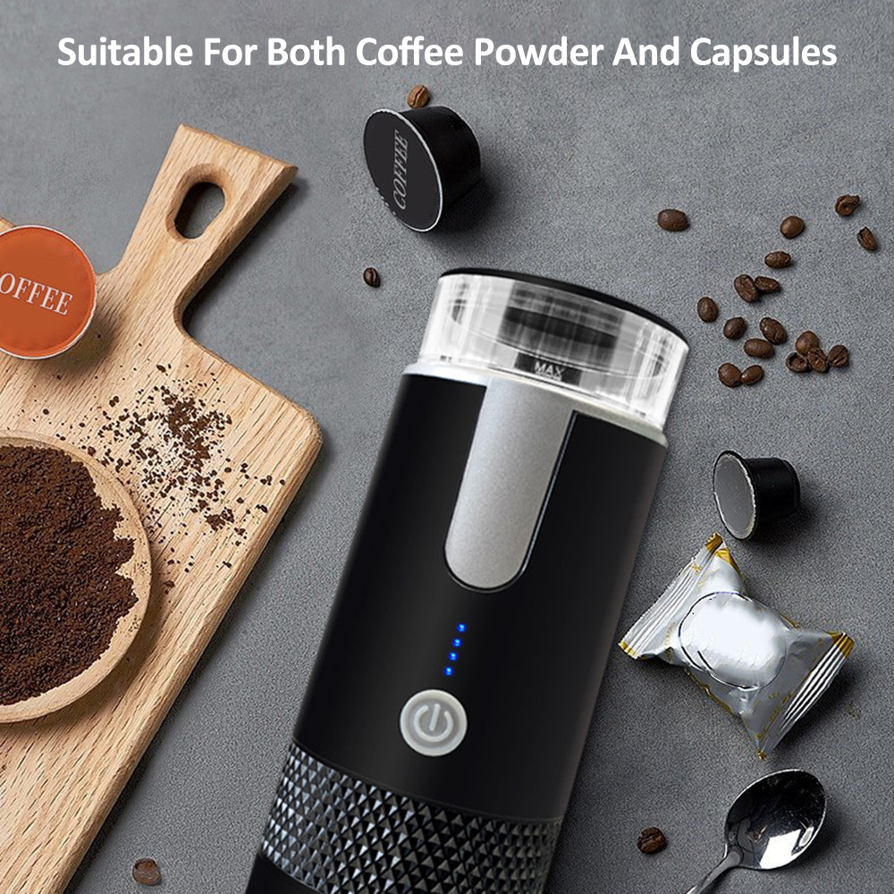 [Em Estoque] Cafeteira Portátil , Máquina De Café Expresso Elétrica Sem Fio De 170mL , Mini Cápsula Recarregável Para Ca