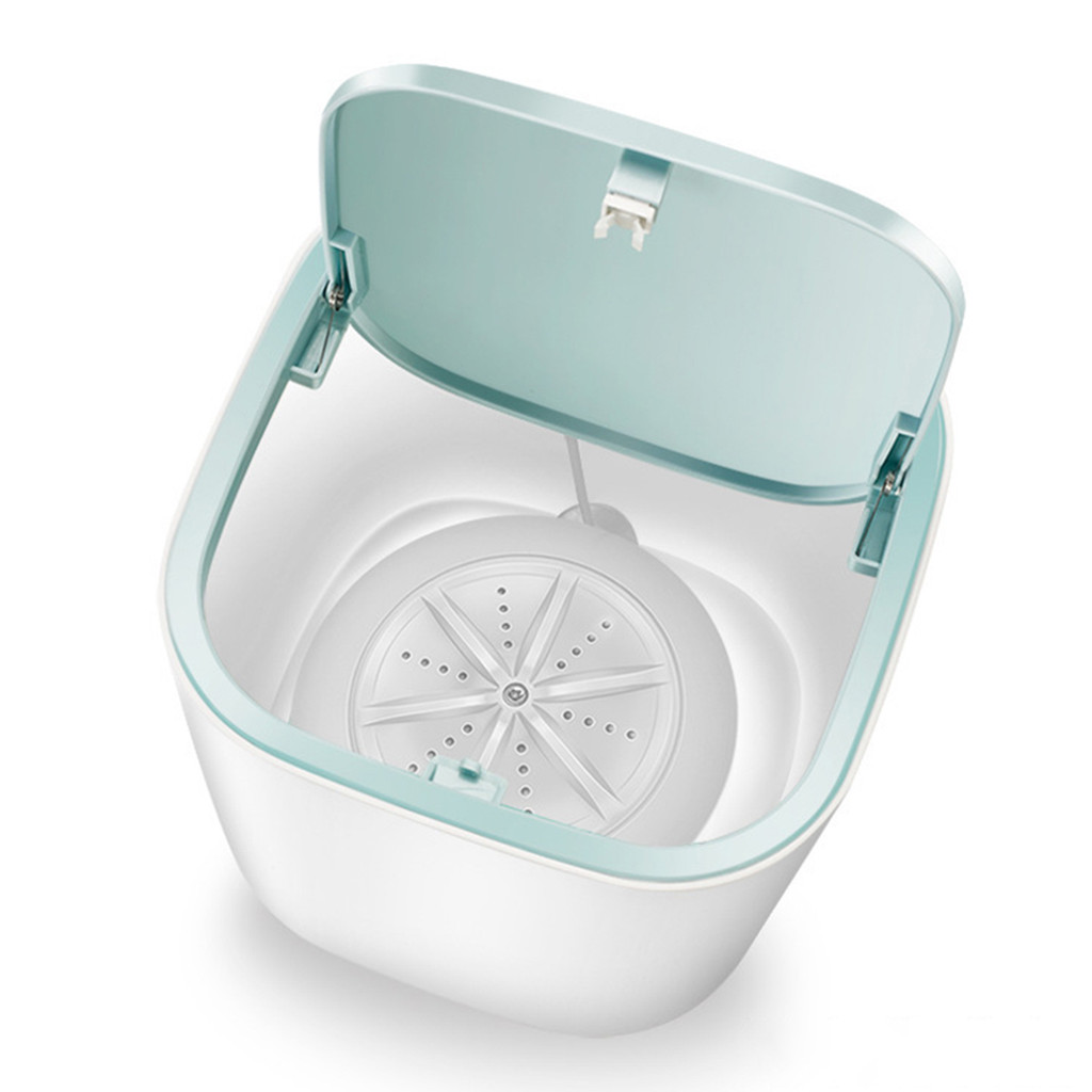 Mini Máquina De Lavar Roupa Barril Lavadora Interior Meias Portátil Pessoal Rotativa Turbina Ultrassônica Conveniente Pa