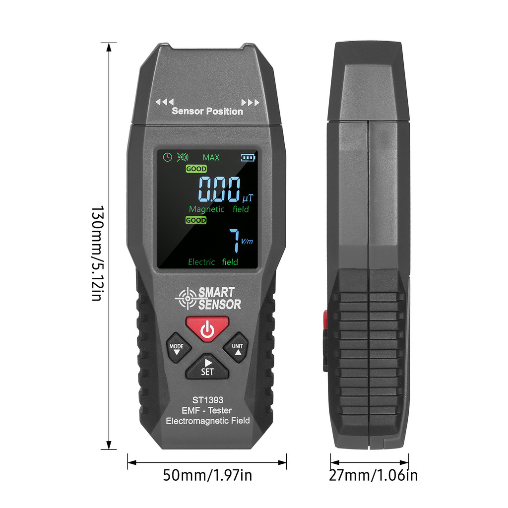 [Em Estoque] SMART SENSOR ST1393 Medidor EMF Detector De Campo Eletromagnético Portátil Mini Testador De Radiação LCD Di
