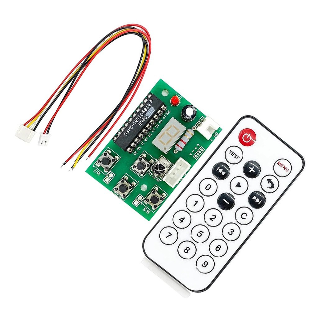 Para Mini Controlador De Driver De Motor De Passo Trifásico Com Controle Remoto Ajustável CW/CCW