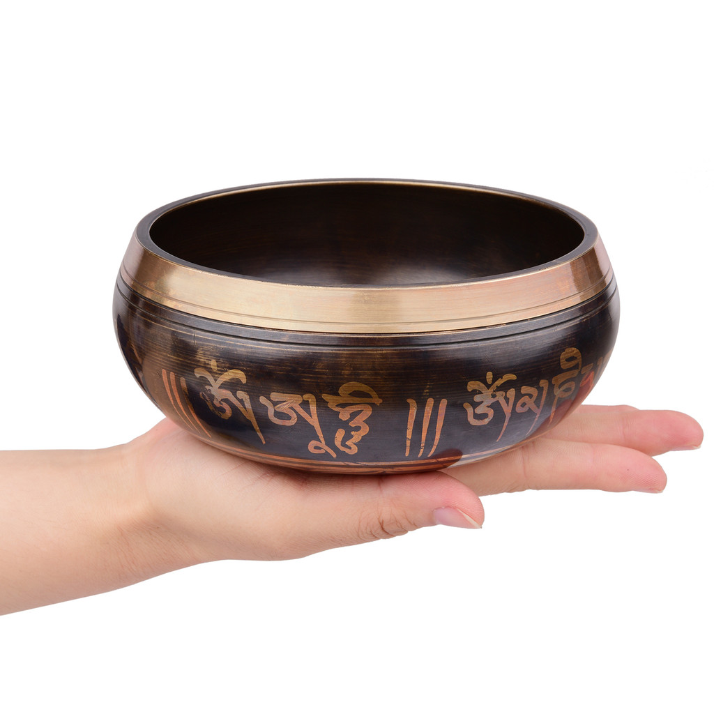 [Em Estoque] Conjunto De Tigela De Canto Tibetana Com Som De Metal Feito À Mão De 11.5 Cm/4.5 Polegadas E Almofada Macia