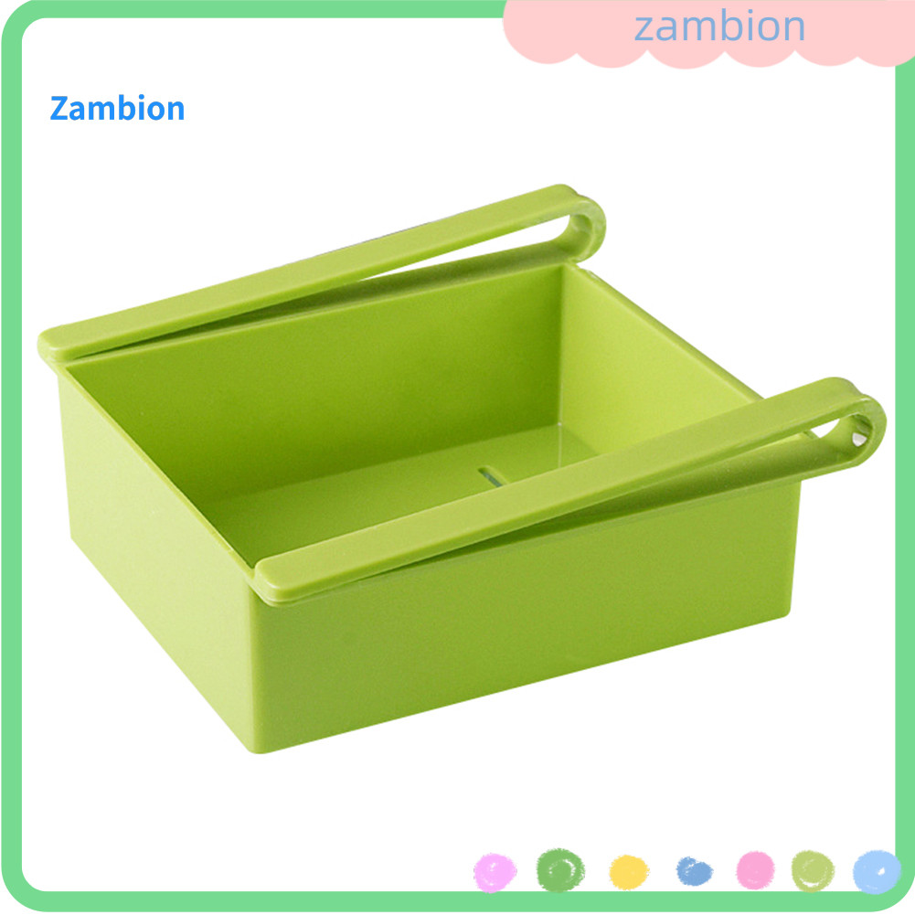 { zambion.br } Cozinha Freezer Geladeira Slide Gaveta Espaço Saver Prateleira Rack Titular Caixa De Armazenamento