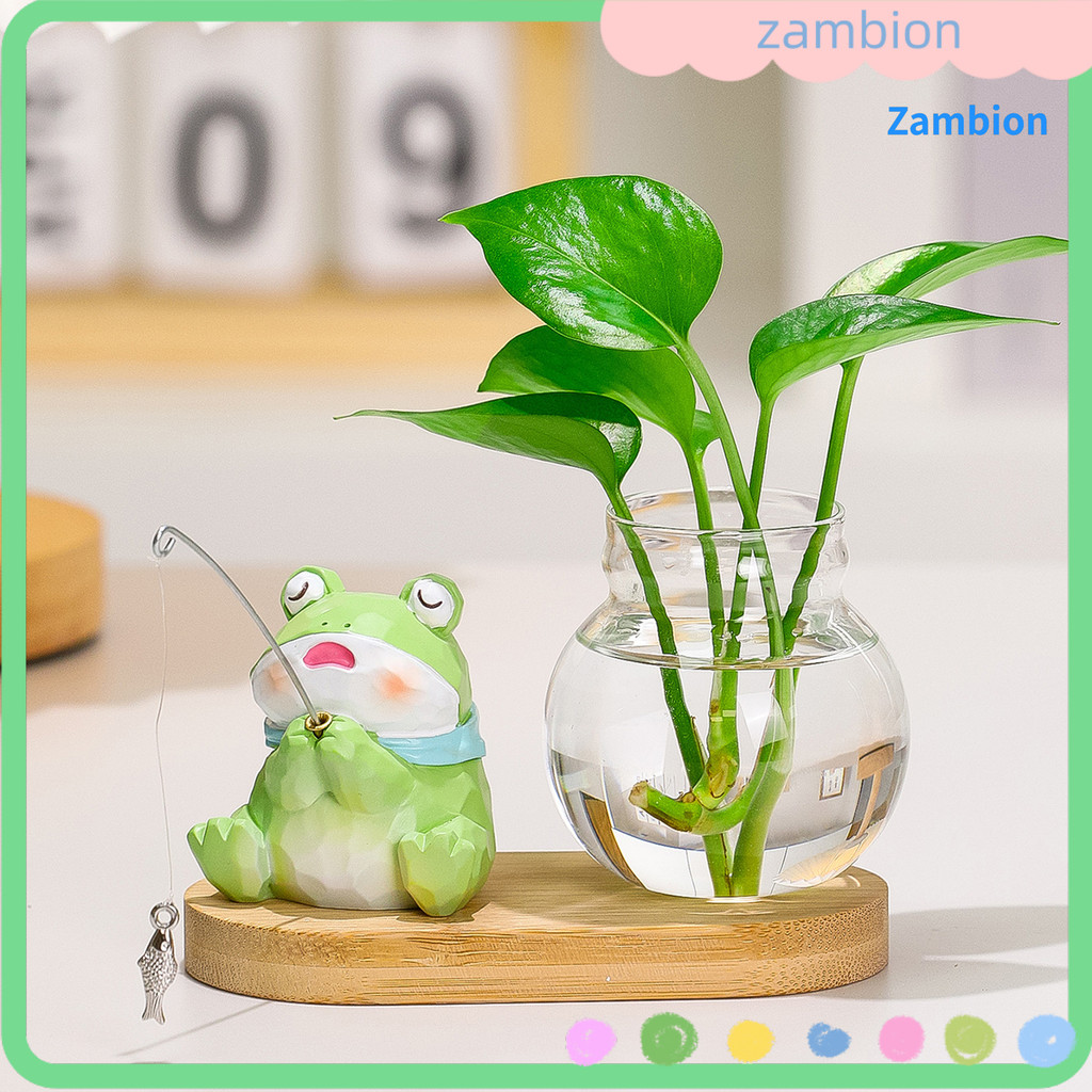 Mini Estação De Propagação De Plantas , Vaso De Vidro Hidropônico Com Estatueta De Animais Fofos , Mesas