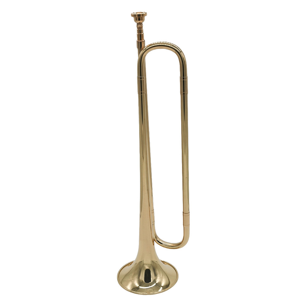 Trompete De Latão Bb Corneta Plana Com Bocal Orquestra Instrumento Musical Acabamento Laca Dourada Para Estudantes Da Es