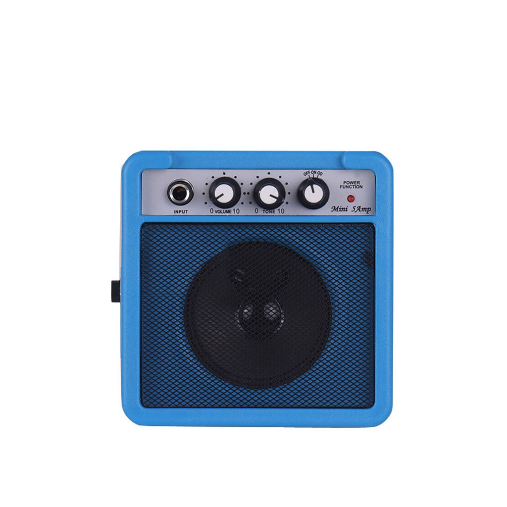 Mini Amplificador De Guitarra De 5 W , Alto-Falante Com Entradas De 3.5 Mm E 6.35 , Saída De 1/4 Polegadas , Suporta Aju